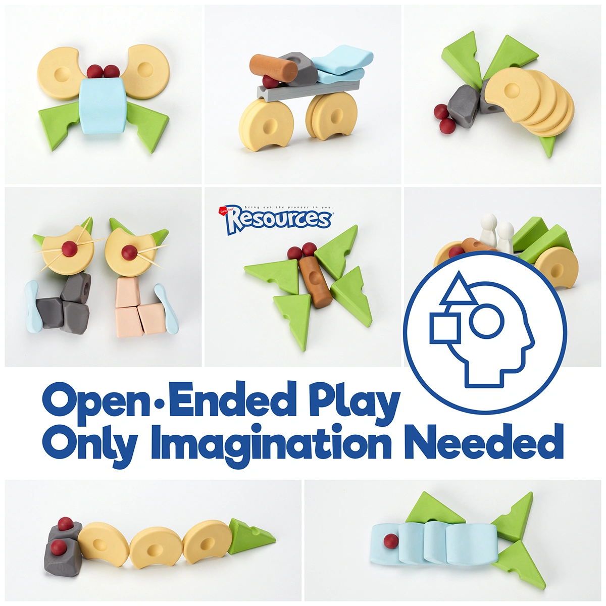 Resources® Fun Pack 36-piece open-ended building toy for imaginative play with smaller builds